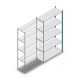 Fachbodenregal Medium Duty 2500x1300x500mm (hxbxt) 5 Ebenen blau Anbauregal