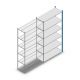 Fachbodenregal Medium Duty 2500x1300x500mm (hxbxt) 6 Ebenen blau Anbauregal