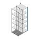 Fachbodenregal Medium Duty 2500x550x800mm (hxbxt) 6 Ebenen blau Anbauregal