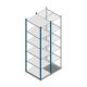 Fachbodenregal Medium Duty 2500x550x800 mm (HxBxT) 6 Ebenen blaues Grundregal