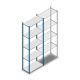 Fachbodenregal Medium Duty 2500x850x400mm (HxBxT) 5 Ebenen blau Grundregal