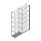 Fachbodenregal Medium Duty 2500x850x400mm (hxbxt) 6 Ebenen blau Anbauregal