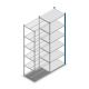 Fachbodenregal Medium Duty 2500x850x600mm (hxbxt) 6 Ebenen blau Anbauregal