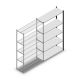 Fachbodenregal Medium Duty 2000x1150x400 mm (HxBxT) 5 Ebenen anthrazit Anbauregal