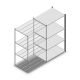 Fachbodenregal Medium Duty 2000x1150x800 mm (HxBxT) 4 Ebenen anthrazit Anbauregal