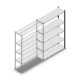 Fachbodenregal Medium Duty 2000x1300x400mm (HxBxT) 5 Ebenen anthrazit Anbauregal