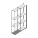 Fachbodenregal Medium Duty 2000x550x300mm (HxBxT) 4 Ebenen anthrazit Anbauregal