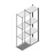Fachbodenregal Medium Duty 2000x550x400mm (HxBxT) 4 Ebenen anthrazit Anbauregal