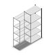 Fachbodenregal Medium Duty 2000x850x500 mm (HxBxT) 5 Ebenen anthrazit Anbauregal
