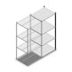 Fachbodenregal Medium Duty 2000x850x700 mm (HxBxT) 4 Ebenen anthrazit Anbauregal