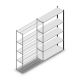 Fachbodenregal Medium Duty 2200x1300x400 mm (HxBxT) 5 Ebenen anthrazit Anbauregal