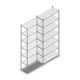 Fachbodenregal Light Duty 2500x1000x400 mm (HxBxT) 7 Ebenen Anbauregal