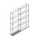 Fachbodenregal Light Duty 2500x1000x300 mm (hxbxt) 5 Ebenen Anbauregal
