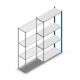 Fachbodenregal Medium Duty 2000x1000x400 mm (hxbxt) 4 Ebenen blau Anbauregal