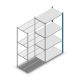 Fachbodenregal Medium Duty 2000x1000x600 mm (HxBxT) 4 Ebenen blaues Anbauregal