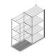 Fachbodenregal Medium Duty 2000x1000x700 mm (HxBxT) 4 Ebenen anthrazit Anbauregal