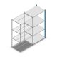 Fachbodenregal Medium Duty 2000x1000x700 mm (HxBxT) 4 Ebenen blau Anbauregal