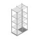 Fachbodenregal Medium Duty 2200x550x600 mm (hxbxt) 5 Ebenen verzinkt Anfangsregal