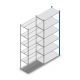 Fachbodenregal Medium Duty 2500x1000x500 mm (hxbxt) 6 Ebenen blau Anbauregal