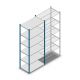 Fachbodenregal Medium Duty 2500x1000x600 mm (hxbxt) 6 Ebenen blau Anfangsregal