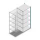 Fachbodenregal Medium Duty 2500x1000x800 mm (hxbxt) 6 Ebenen blau Anbauregal