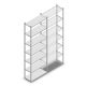 Fachbodenregal Medium Duty 3000x1000x400 mm (HxBxT) 7 Ebenen verzinkt Grundregal