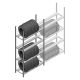 Reifenregal Medium Duty 2200x1000x600 mm (HxBxT) 4 Ebenen Grundregal