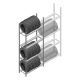 Reifenregal Medium Duty 2500x1000x600 mm (HxBxT) 4 Ebenen Grundregal
