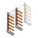Medium Kragarmregal IT einseitig 1990x1000x600 mm (HxBxT) 5 Ebenen Grundregal