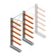 Medium Kragarmregal IT einseitig 2455x1200x800 mm (HxBxT) 5 Ebenen Grundregal