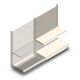 Wandregal mit Perforation Tego 1400x1000x470 mm (hxbxt) 2 Ebenen RAL9001 Anbauregal