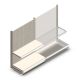 Wandregal mit Perforation Tego 1400x1000x470 mm (hxbxt) 2 Ebenen RAL9001 Anfangsregal