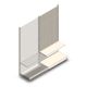Wandregal mit Perforation Tego 2200x1000x470 mm (hxbxt) 2 Ebenen RAL9001 Anbauregal