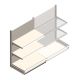 Wandregal Tego 1400x1000x570 mm (hxbxt) 3 Ebenen RAL9001 Anfangsregal