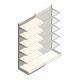 Wandregal Tego 2400x1000x570 mm (hxbxt) 6 Ebenen RAL9001 Anfangsregal