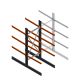 Schweres Kragarmregal beidseitig 3000x1200x1200 mm (HxBxT) 3 Ebenen Grundregal