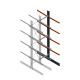 Schweres Kragarmregal beidseitig 5000x1000x1200mm (HxBxT) 4 Ebenen Anbauregal
