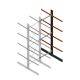 Schweres Kragarmregal beidseitig 5000x1500x1200 mm (HxBxT) 4 Ebenen Anbauregal
