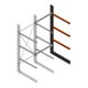 Schweres Kragarmregal einseitig 3000x1200x1200mm (HxBxT) 3 Ebenen Anbauregal 345kg/Arm