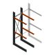 Schweres einseitiges Kragarmregal 3000x800x1500 mm (HxBxT) 2 Ebenen Grundregal