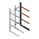Schweres einseitiges Kragarmregal 3000x800x1200mm (HxBxT) 3 Ebenen Anbauregal