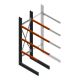 Schweres einseitiges Kragarmregal 3000x800x1000 mm (HxBxT) 3 Ebenen Grundregal