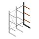Schweres Kragarmregal einseitig 4000x1500x1000 mm (HxBxT) 3 Ebenen Anbauregal