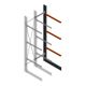 Schweres einseitiges Kragarmregal 4000x800x1200 mm (HxBxT) 3 Ebenen Anbauregal