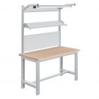 Arbeitstisch Sofame 24W LED-Beleuchtung Multiplex 40mm 1500x750x840mm 1500kg Grau