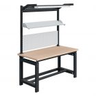 Höhenverstellbarer Arbeitstisch Sofame Multiplex 40mm 1500x750x780-1060mm 1000kg Anthrazit