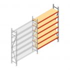 Weitspannregal AR 2000x2700x500 mm (hxbxt) 6 Ebenen verzinkt Anbauregal