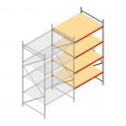 Weitspannregal AR 2000x2250x1200 mm (hxbxt) 4 Ebenen verzinkt Anbauregal