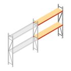 Weitspannregal AR 2500x2010x500 mm (hxbxt) 2 Ebenen verzinkt Anbauregal