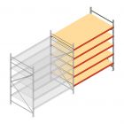 Weitspannregal AR 2250x2700x1200 mm (hxbxt) 5 Ebenen verzinkt Anbauregal